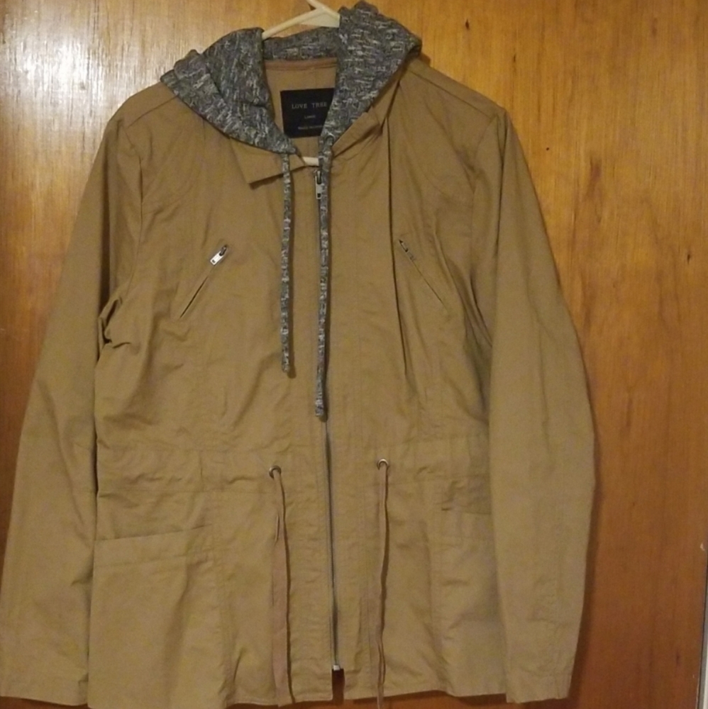Khaki Jacket with hood